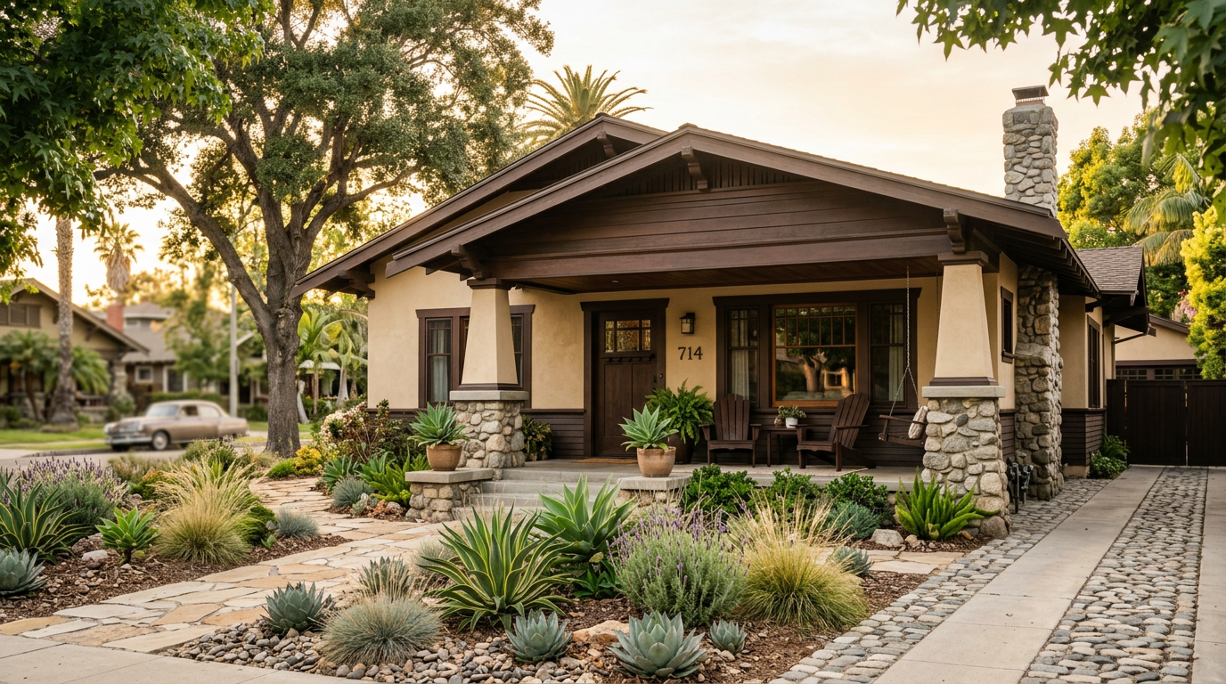 Historic Craftsman home in the Anaheim Colony Historic District